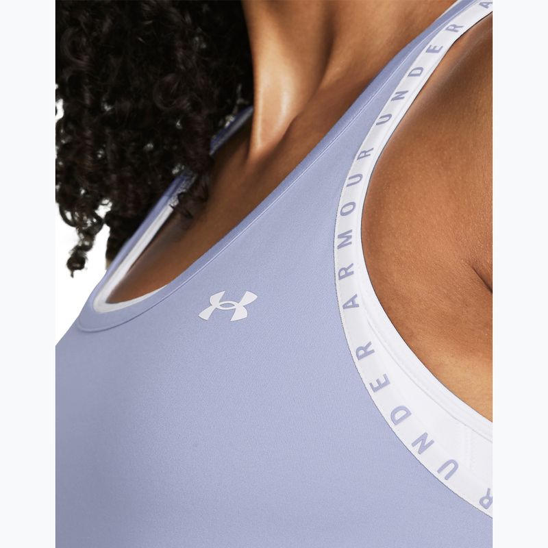 Női edző tank topUnder Armour Knockout Tank celeste/white 3