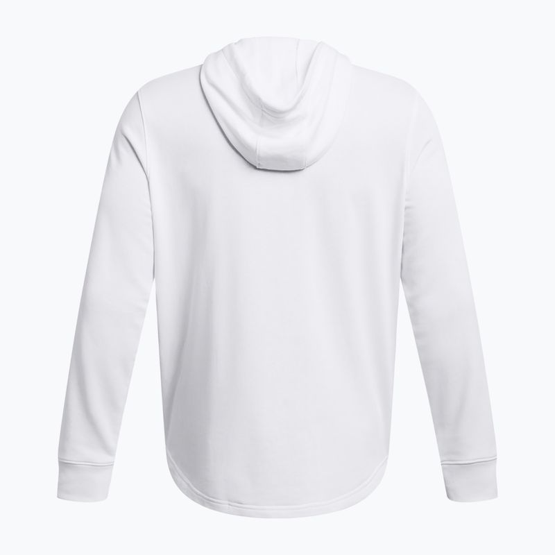 Férfi melegítőfelső Under Armour Rival Terry Graphic Hood white/black 4