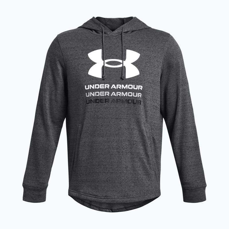 Férfi melegítőfelső Under Armour Rival Terry Graphic Hood castlerock/black 3