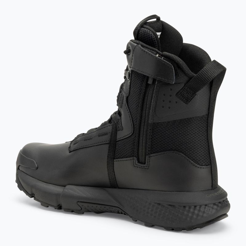 Férfi Under Armour Charged Valsetz vízálló cipzáras taktikai csizma fekete/fekete/jet szürke 3