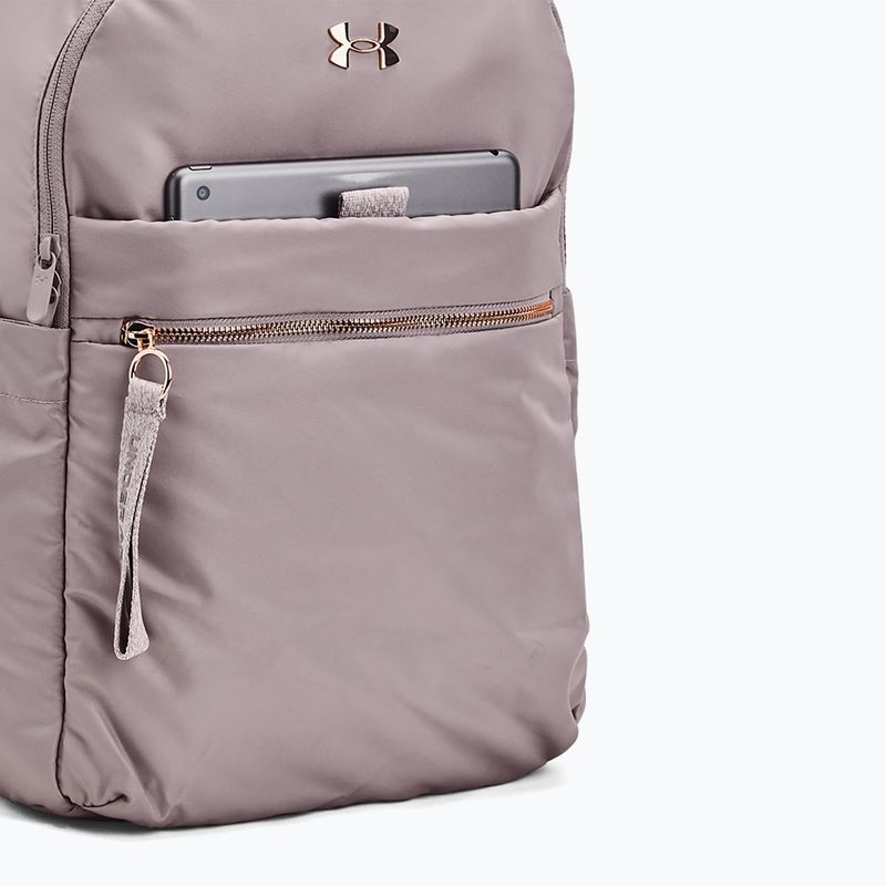 Női hátizsák Under Armour Studio Campus BP tetra grey / tetra grey / metallic rose gold 4