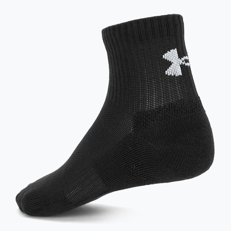 Zokni Under Armour Training Cotton Quarter 3 pár black/black/white 2