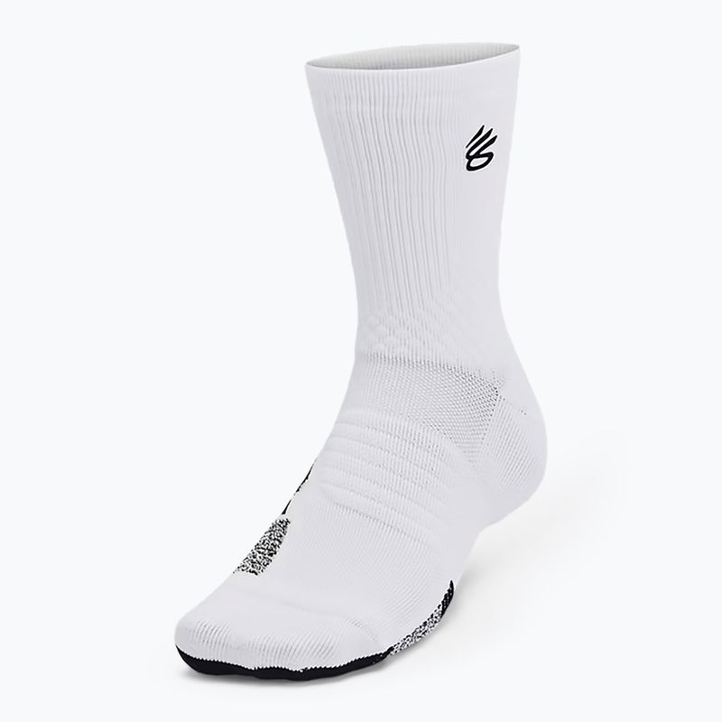 Férfi zokni Under Armour Curry AD Playmaker 1P Mid white / black / black
