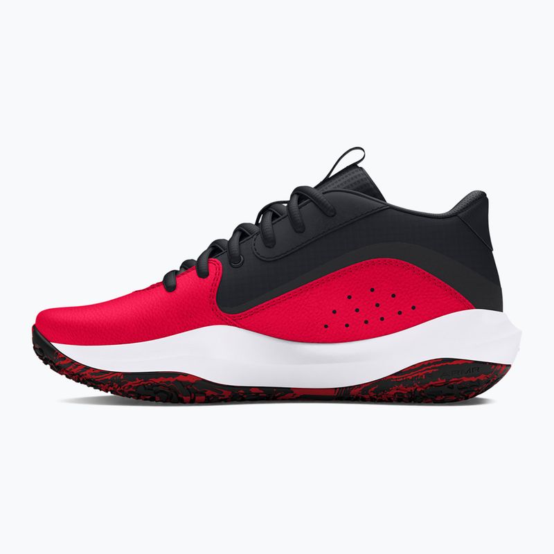 Under Armour GS Lockdown 7 piros/fekete/fehér gyermek kosárlabda cipő 10