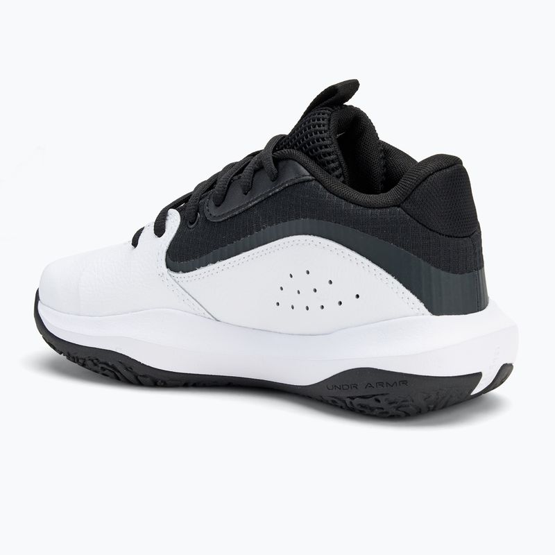 Under Armour GS Lockdown 7 gyermek kosárlabdacipő fehér/fekete/fekete 3