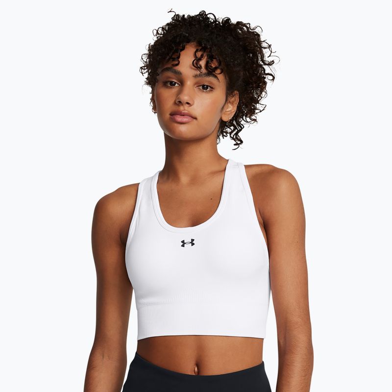 Under Armour edzőmelltartó Vanish Seamless Mid Márkás fehér / fekete