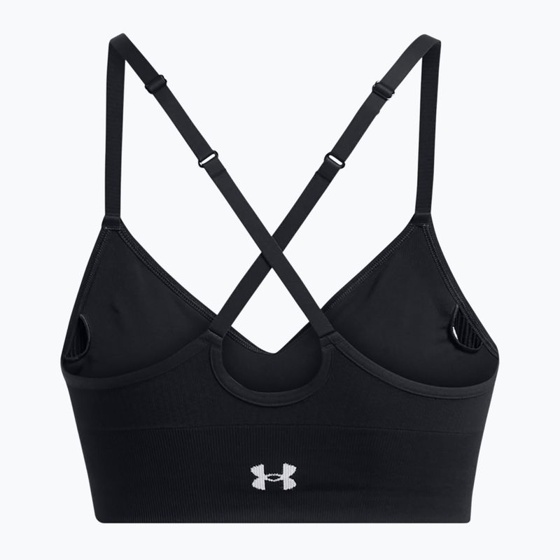 Under Armour Vanish Seamless Low edzőmelltartó fekete / fehér 5
