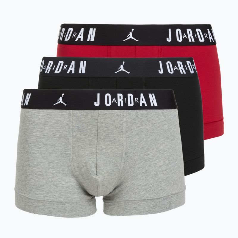 Férfi boxeralsó Nike Jrdan JHM Flight Cotton Trunk 3 pairs gym red/black