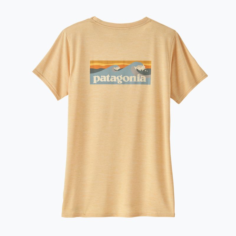 Női póló Patagonia Cap Cool Daily Graphic Shirt Waters boardshort logo/sandy melon x-dye 4