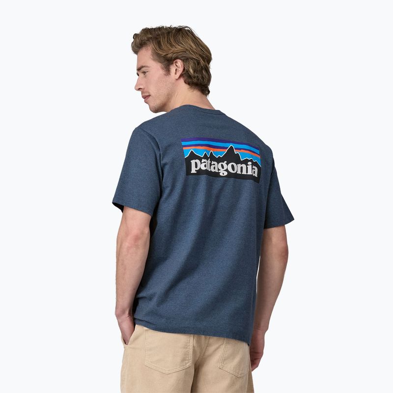 Férfi trekking póló Patagonia P-6 Logo Responsibili-Tee utility blue 2