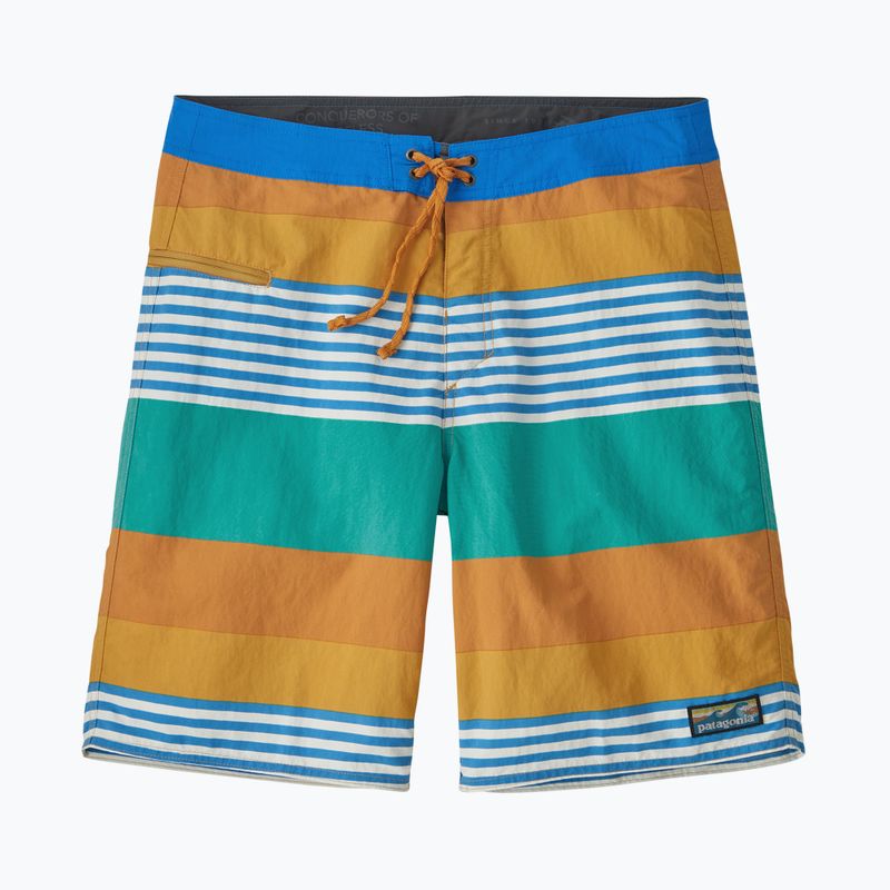 Férfi fürdősort Patagonia Wavefarer Boardshorts fitz stripe/pufferfish gold
