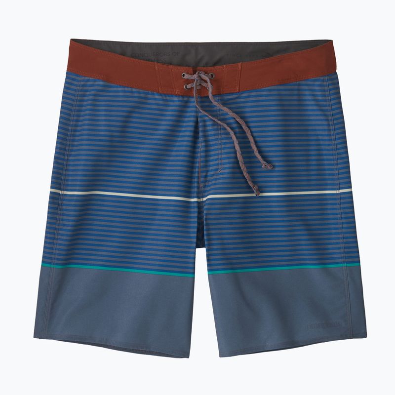 Férfi fürdősort Patagonia Hydropeak Boardshorts olivas stripe/utility blue 3