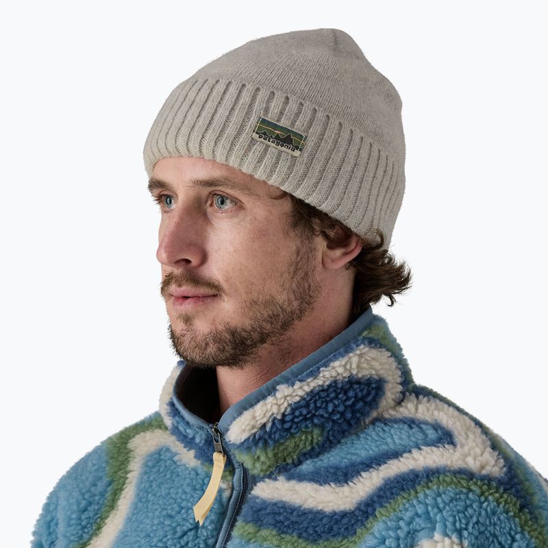 Patagonia téli sapka Brodeo Beanie og legacy label/crisp szürke 2