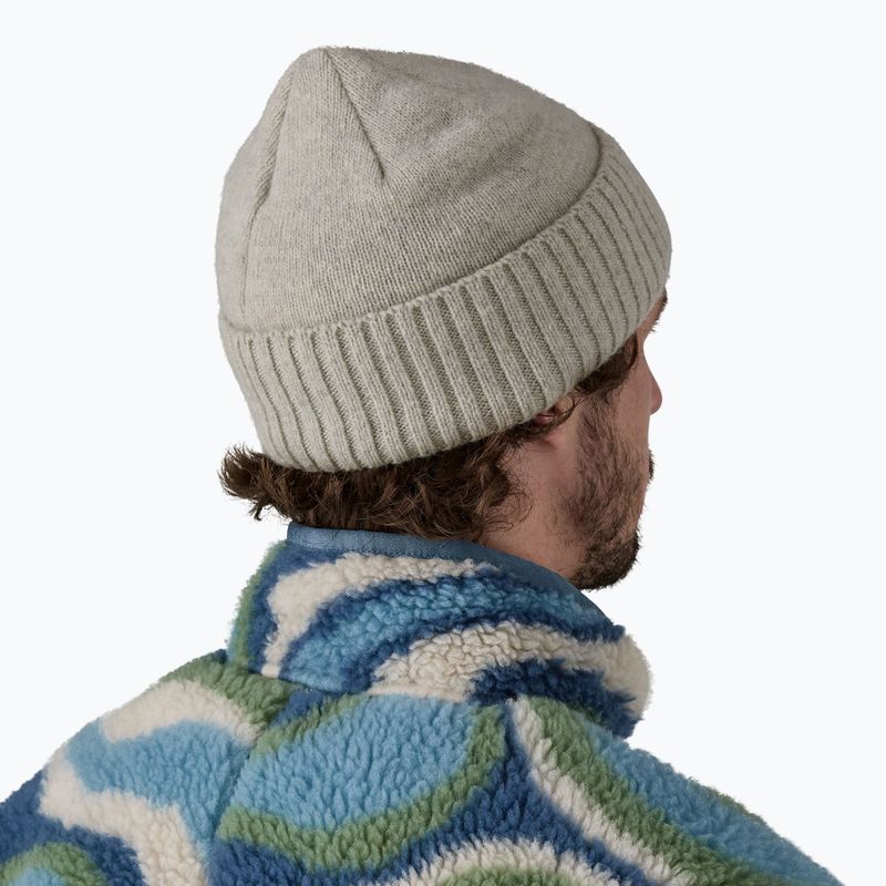 Patagonia téli sapka Brodeo Beanie og legacy label/crisp szürke 3