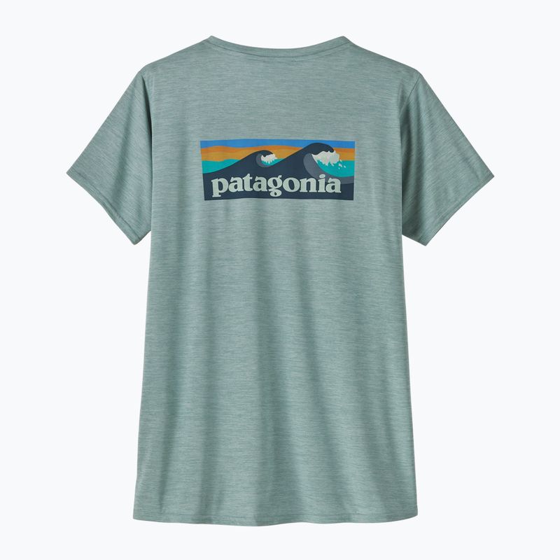 Női Patagonia Cap Cool Daily Graphic Shirt Waters boardshort logo/thermal blue x-dye női póló 4