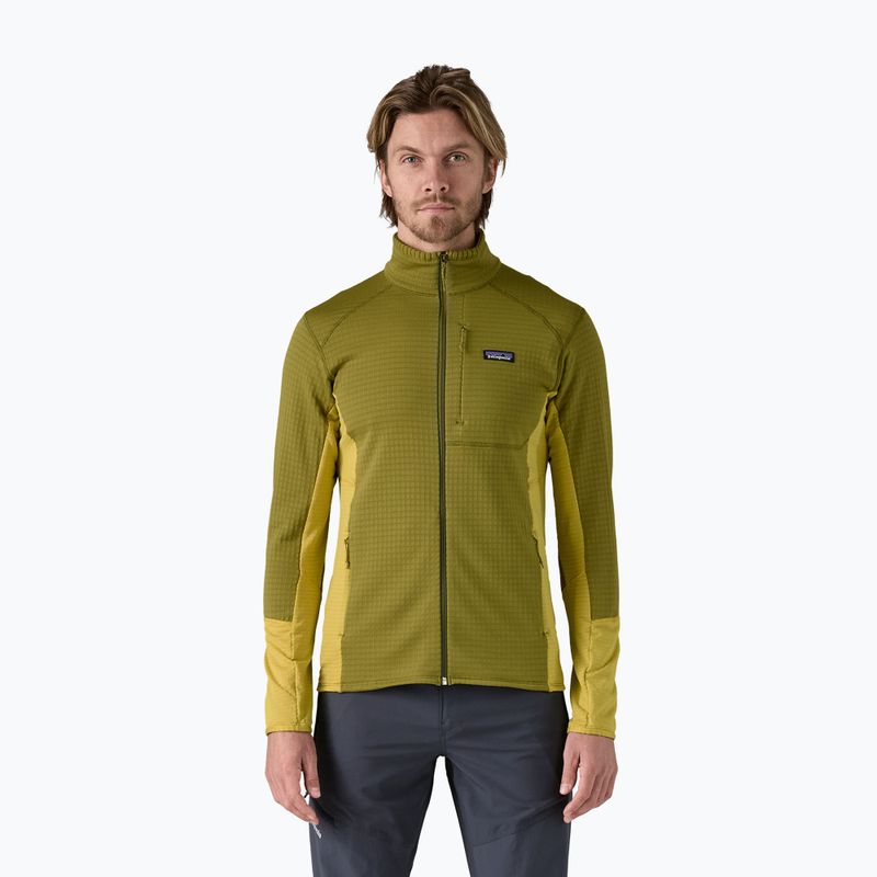 Férfi Patagonia R1 hibrid fleece pulóver graze zöld