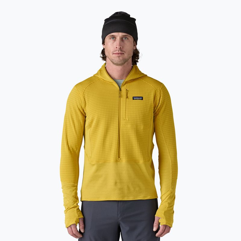 Férfi Patagonia R1 Hybrid Pullover Hoody softshell dzseki bundle zöld