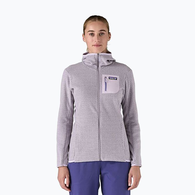 Női Patagonia R1 Air Full-Zip trekking melegítő pulóver foxglove lila