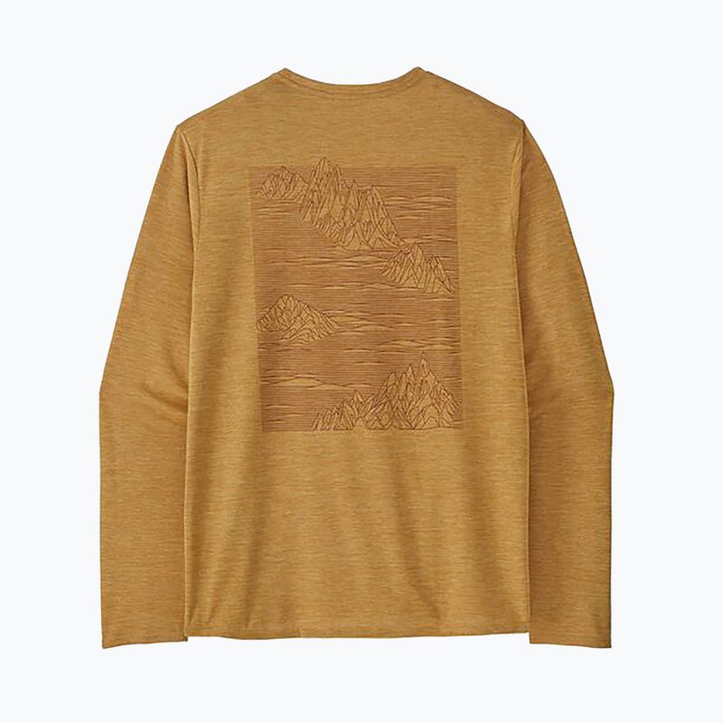 Férfi Patagonia Cap Cool Daily Graphic Shirt hosszú ujjú strataspire/beeswax tan x-dye hosszú ujjú póló 4