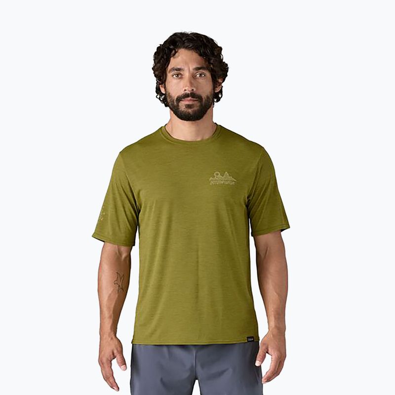 Férfi Patagonia Cap Cool Daily Graphic Shirt Lands wind runner/graze green x-dye x-dye