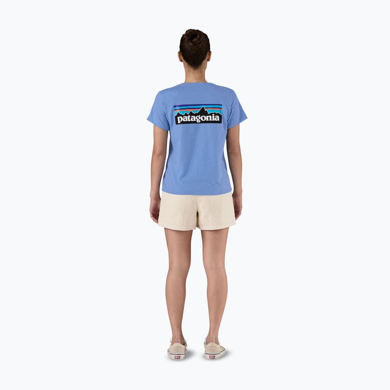 Női Patagonia P-6 Logo Responsibili-Tee bőséges kék 3