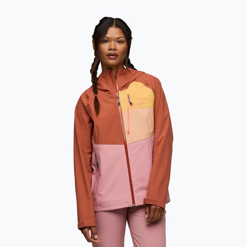 Cotopaxi Impermeo 3L Hooded Shell fakó tégla/rózsaszín női esőkabát