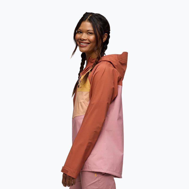 Cotopaxi Impermeo 3L Hooded Shell fakó tégla/rózsaszín női esőkabát 4