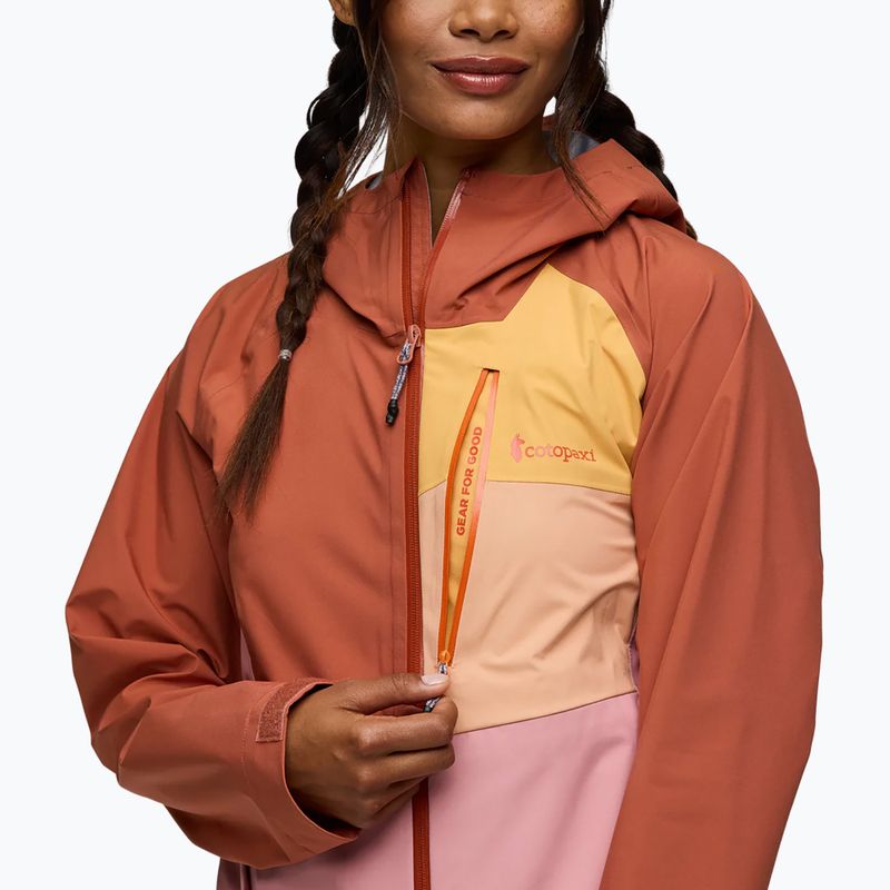 Cotopaxi Impermeo 3L Hooded Shell fakó tégla/rózsaszín női esőkabát 6