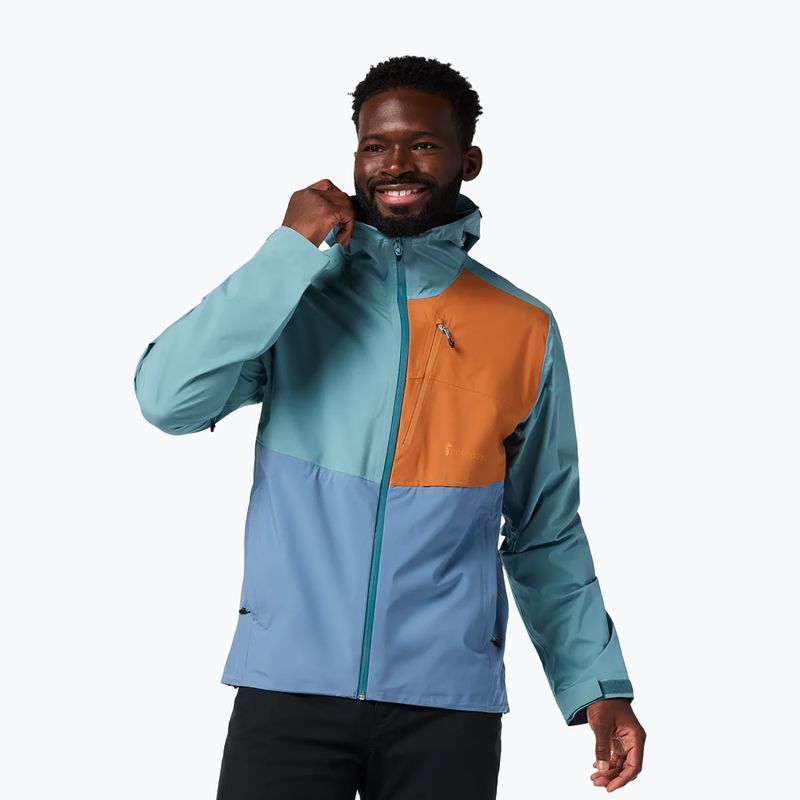 Férfi softshell dzseki Cotopaxi Impermeo 3L Hooded Shell everglade and steel blue
