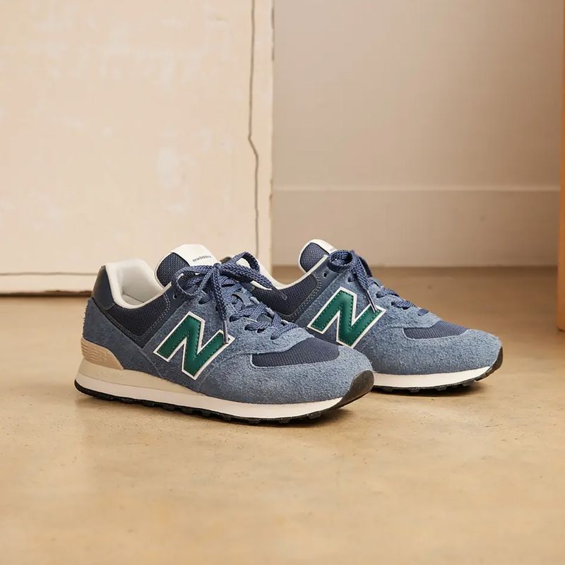 New Balance 574 V2-es V2-es tengerészgyalogos/zöld cipők 15