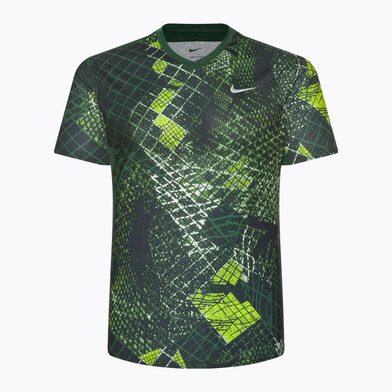 Férfi teniszpóló Nike Court Dri-Fit Victory Top Novelt fenyő/fehér