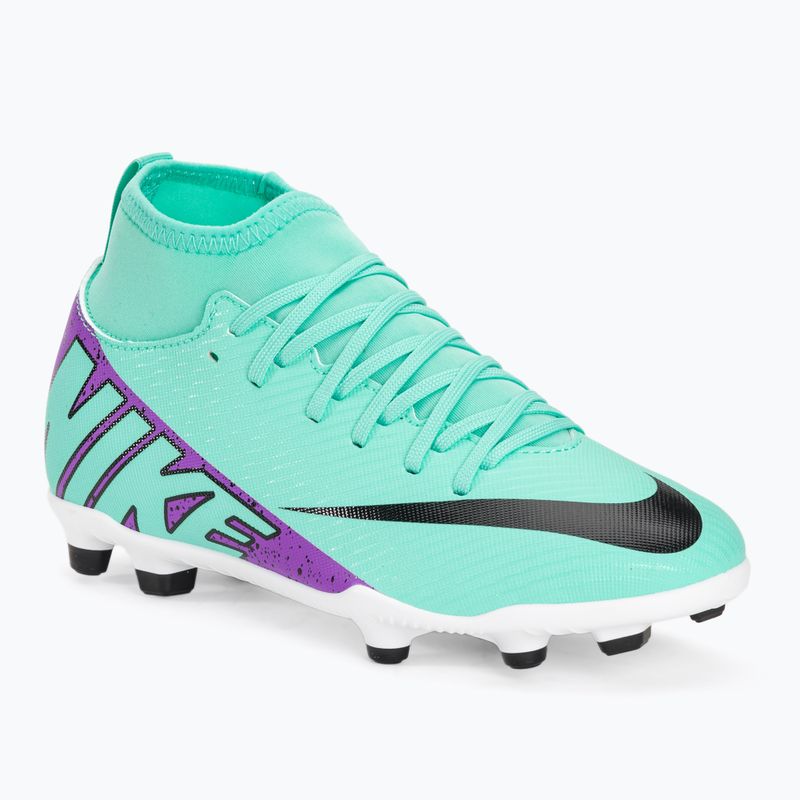 Gyermek focicipő Nike Jr Mercurial Superfly 9 Club FG/MG hyper turquoise/black/ white/fuchsia dream
