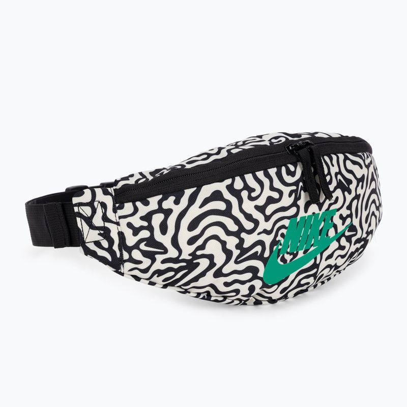 Nike Heritage Waistpack 3 l fekete/kókusztej/stadion zöld vesetáska 2