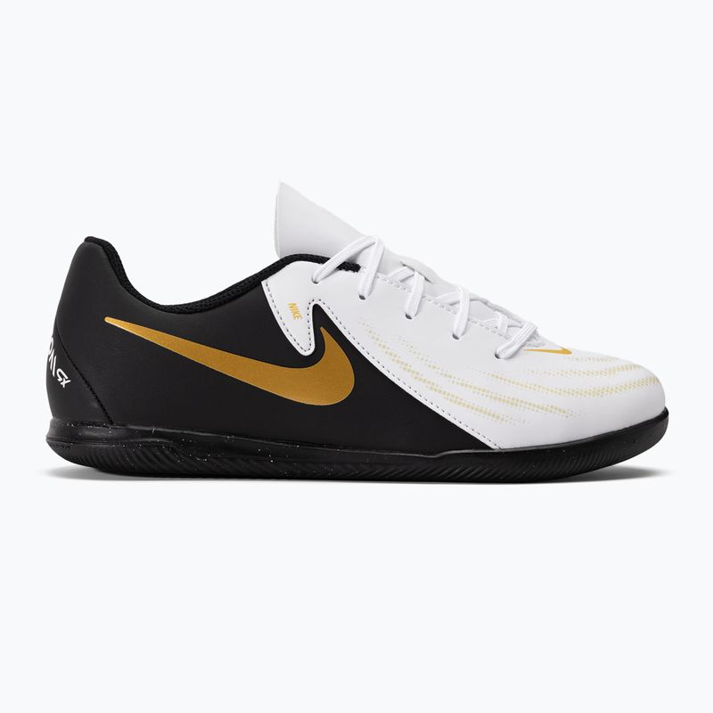 Nike Phantom GX II Club IC labdarúgócipő fehér/metál arany érme/fekete 2