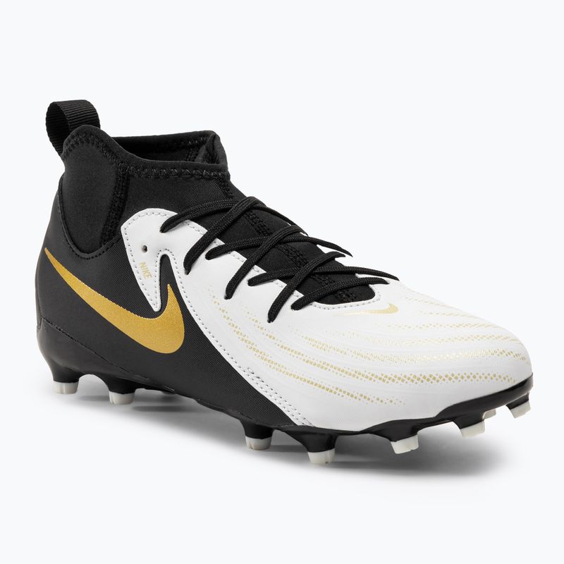 Nike Phantom Luna II Academy FG/MG Junior futballcipő fehér / metál arany / fekete