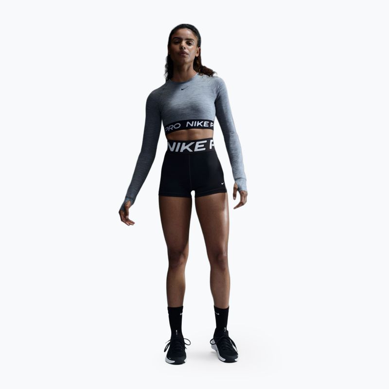 Női edzős hosszú ujjú top Nike Pro 365 Dri-Fit smoke grey/heather 2
