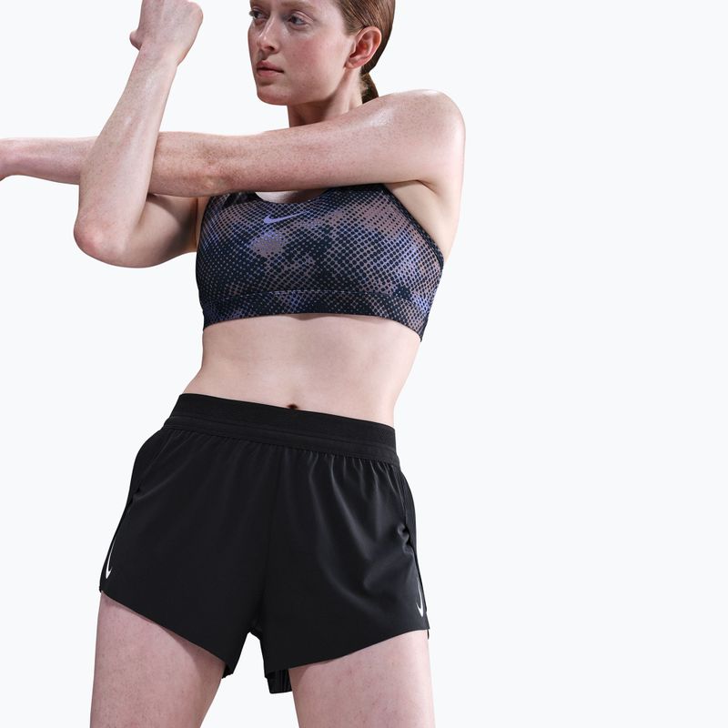 Női futó rövidnadrág Nike AeroSwift Dri-Fit ADV Mid-Rise 3" black/white 3