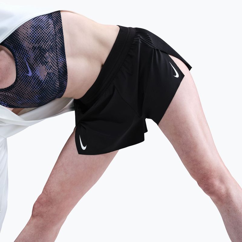 Női futó rövidnadrág Nike AeroSwift Dri-Fit ADV Mid-Rise 3" black/white 5