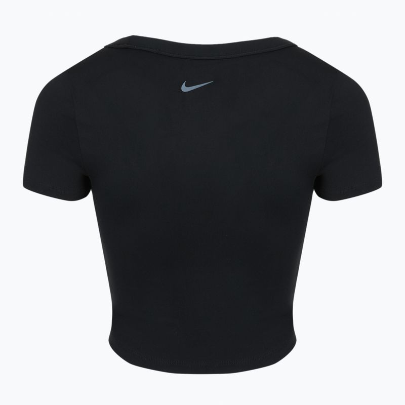 Női edzőpóló Nike One Fitted Dri-Fit Cropped Top fekete 8