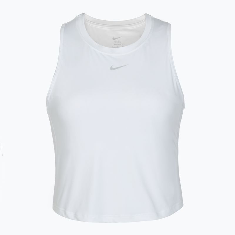 Női edzőpóló Nike One Classic Dri-Fit Cropped Tank fehér 6