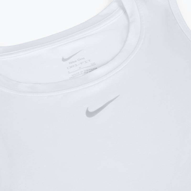 Női edzőpóló Nike One Classic Dri-Fit Cropped Tank fehér 8