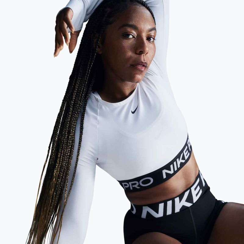 Női edző hosszú ujjú felső Nike Pro 365 Dri-Fit white/black 2