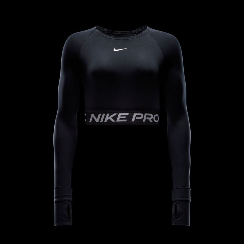 Női hosszú ujjú edzőfelső Nike Pro 365 Dri-Fit black/white 5