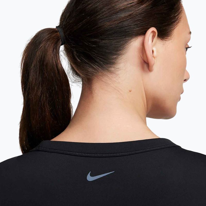 Női edzőpóló Nike One Fitted Dri-Fit Cropped Top fekete 5