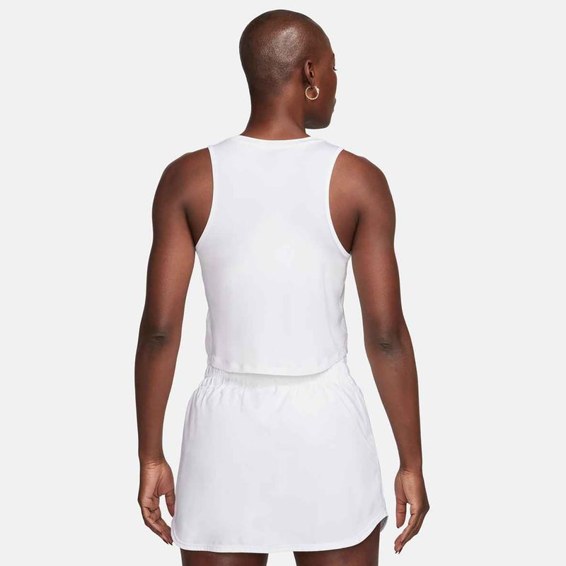 Női edzőpóló Nike One Classic Dri-Fit Cropped Tank fehér 3