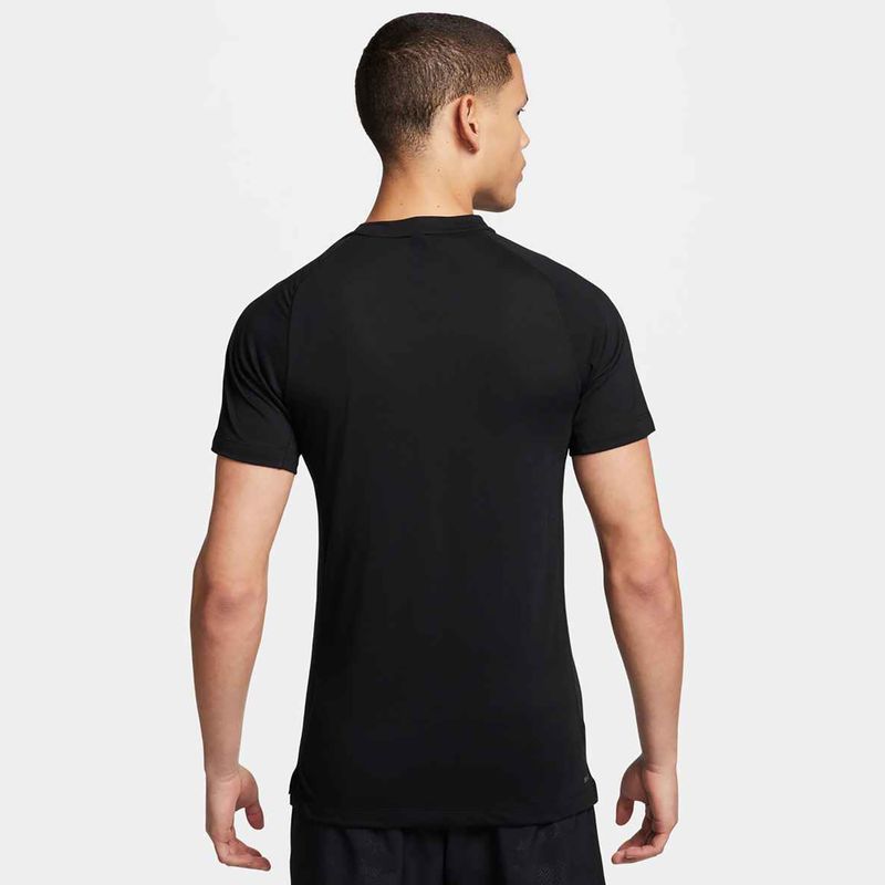 Férfi edzőpóló Nike Flex Rep Dri-Fit fekete/fehér 3