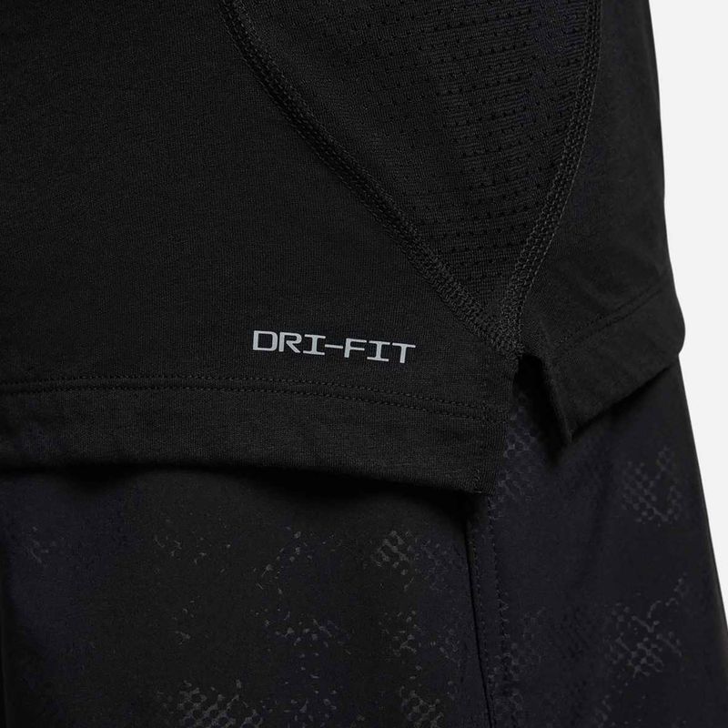 Férfi edzőpóló Nike Flex Rep Dri-Fit fekete/fehér 7