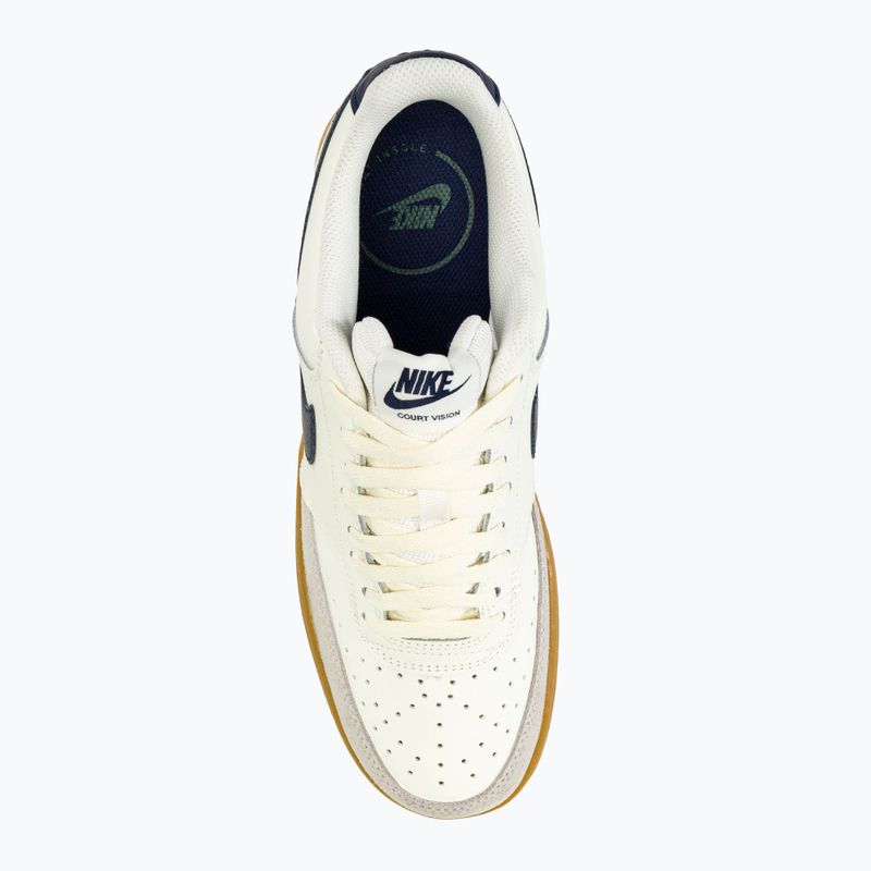 Férfi cipő Nike Court Vision Alacsony vitorla / gumi világosbarna / világos vasérc / éjfekete tengerészgyalogság 5