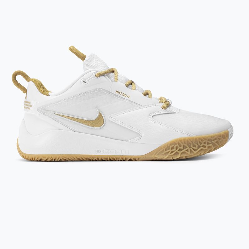 Röplabda cipő Nike Zoom Hyperace 3 white/mtlc gold-photon dust 2