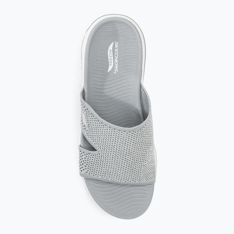 Női papucs SKECHERS Go Walk Arch Fit Sandal Joyful gray 5